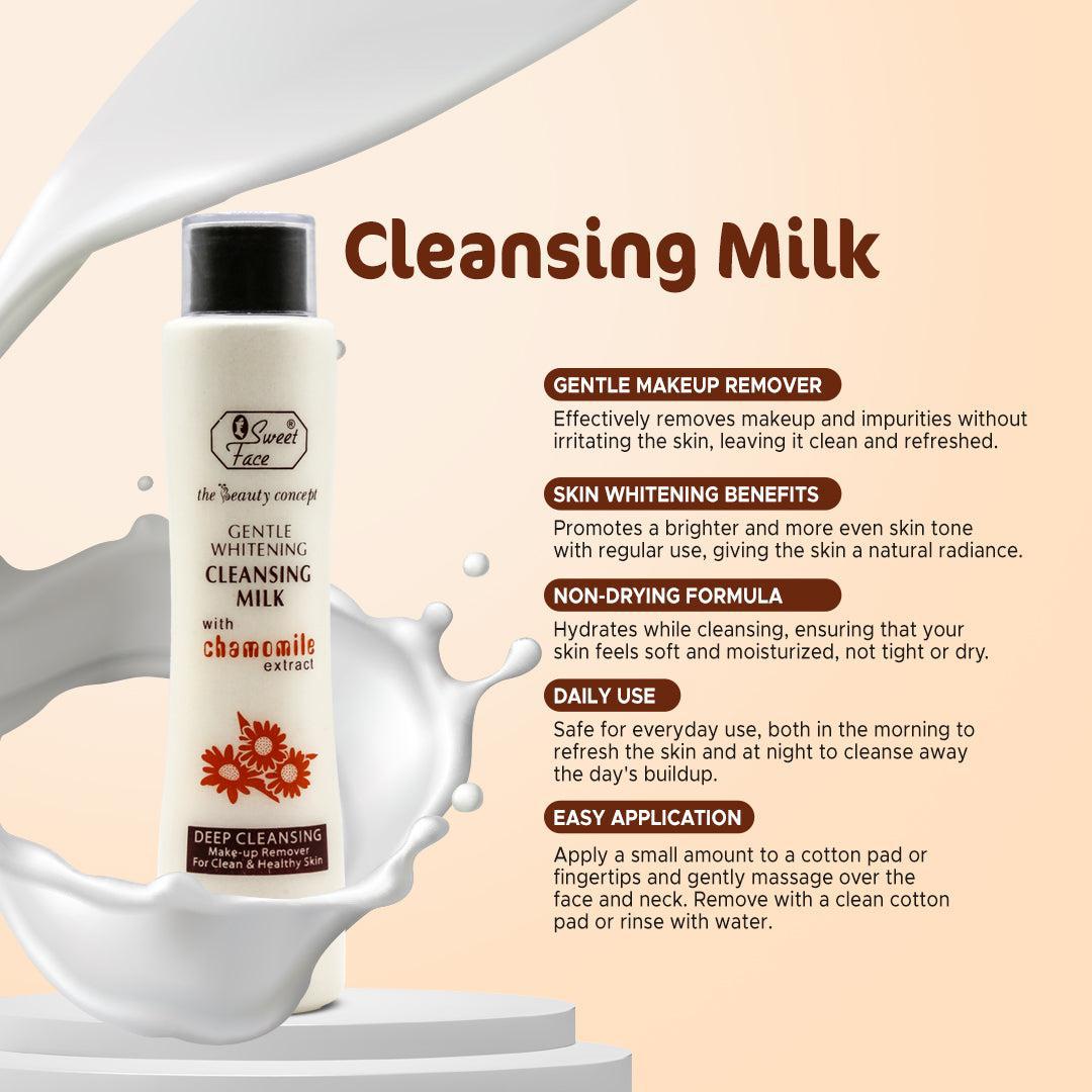 Gentle Whitening Cleansing Milk 150ml - Sweetface