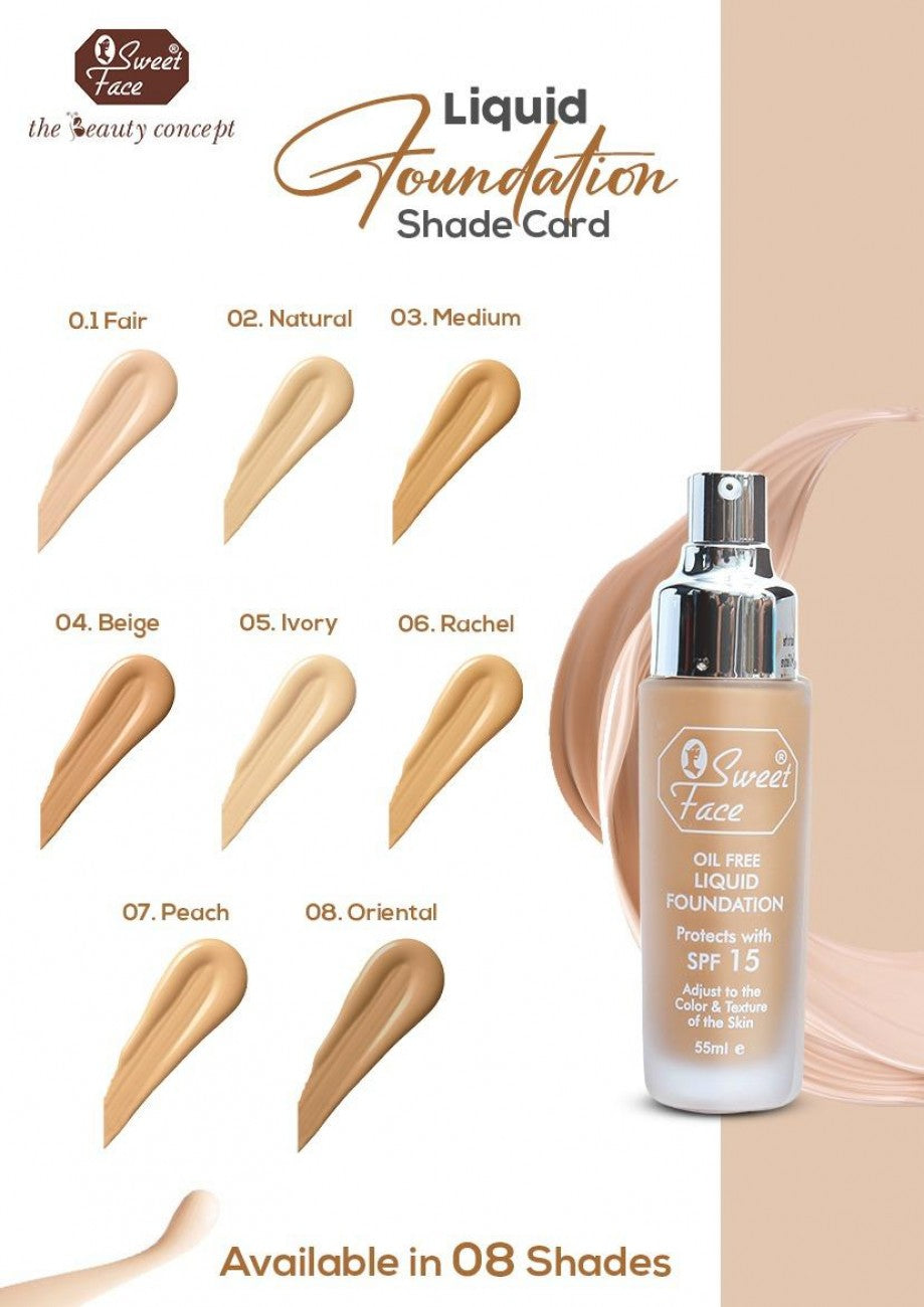 Oil Free Liquid Foundations - Sweetface