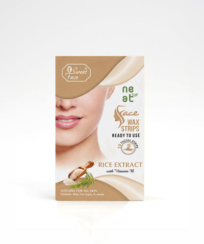 SweetFace Face Wax Strips – 20 Ready-to-Use Strips for Gentle Facial Hair Removal