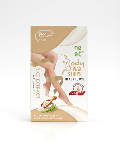 SweetFace Body Wax Strips 20PCS – Ready-to-Use Hair Removing Strips